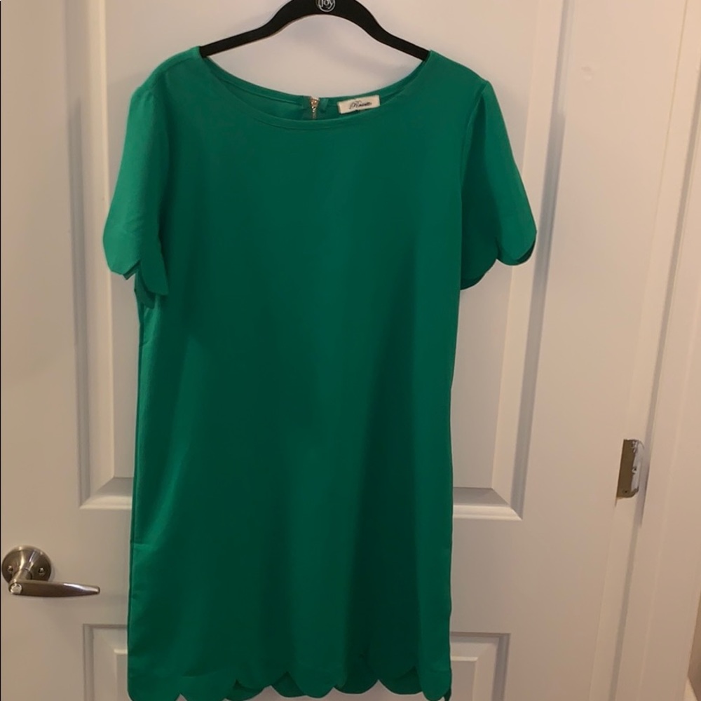 Scalloped Shift Dress